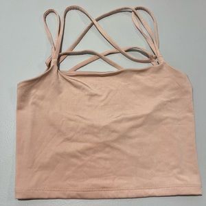 NWOT: EXPRESS Body Contour Compression Silky Strappy Back Cropped Cami- XS